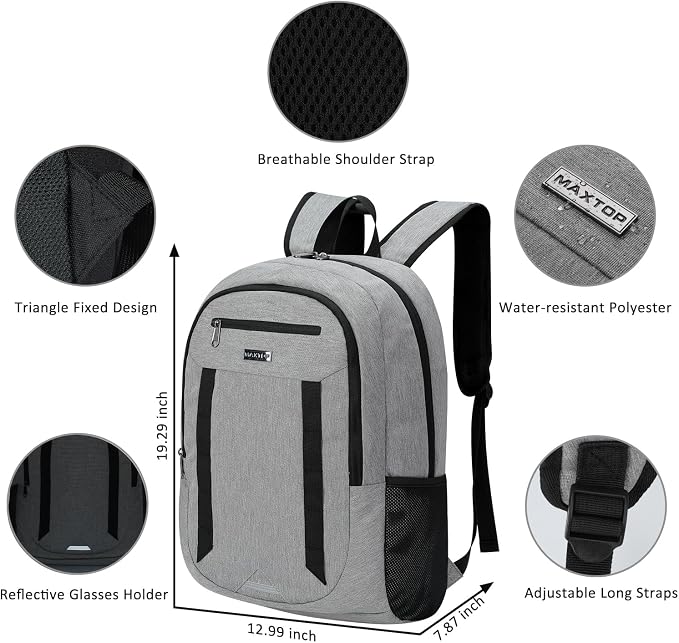 MAXTOP Travel Laptop Backpack Business Anti-theft Backpacks Water Resistant - Image 3