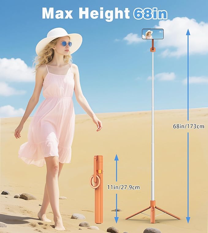 TONEOF 68" Magnetic Selfie Stick Tripod - Image 4