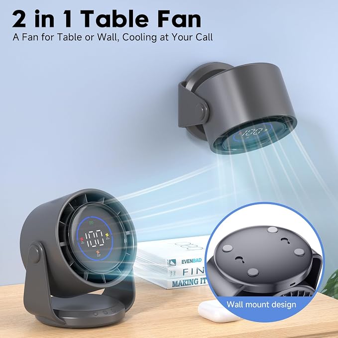 YOSHENMO Desk Fan, Turbo Table Fan - Image 4