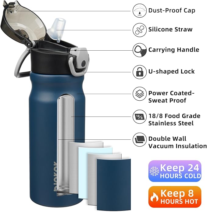 BJPKPK Insulated Water Bottle 18oz Stainless Steel Water Bottles - Image 2