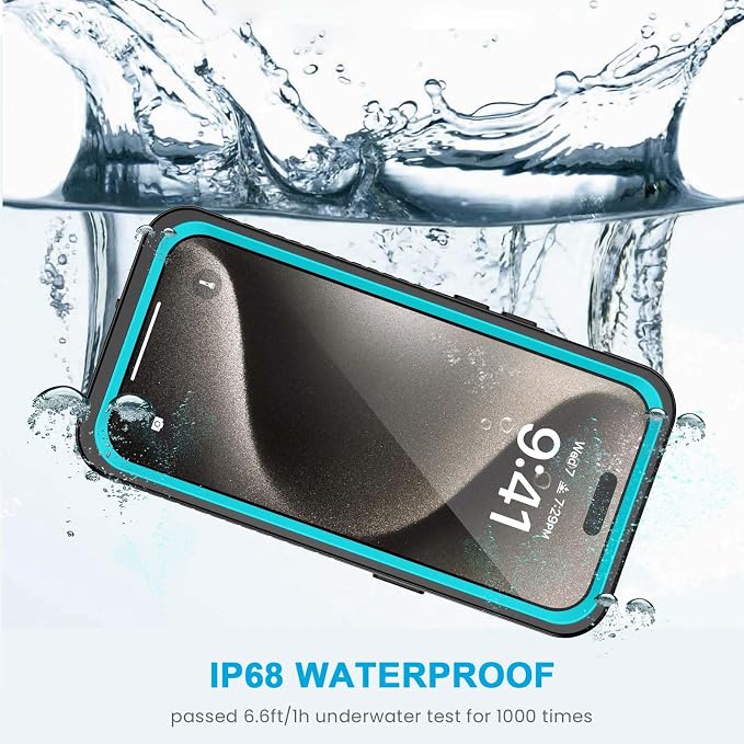 Lanhiem for iPhone 15 Pro Max Case, IP68 Waterproof Dustproof Shockproof Cases - Image 2
