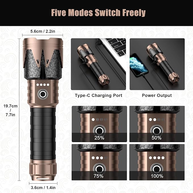SKYFIRE Rechargeable Flashlight - Image 5