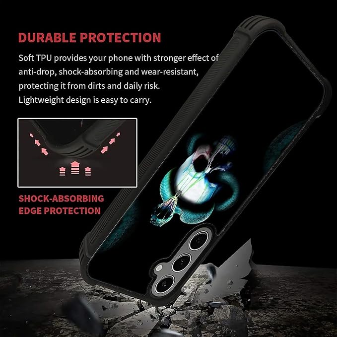 for Samsung Galaxy S24 S25 Plus Case, Skeleton Winding Snake Pattern Graphic - Image 7