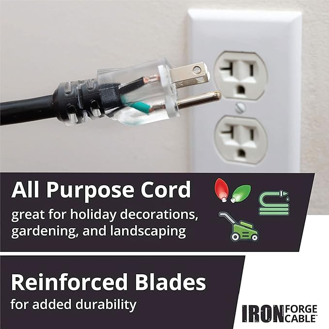 Iron Forge Cable Lighted Heavy Duty Extension Cord 6 ft - Image 7