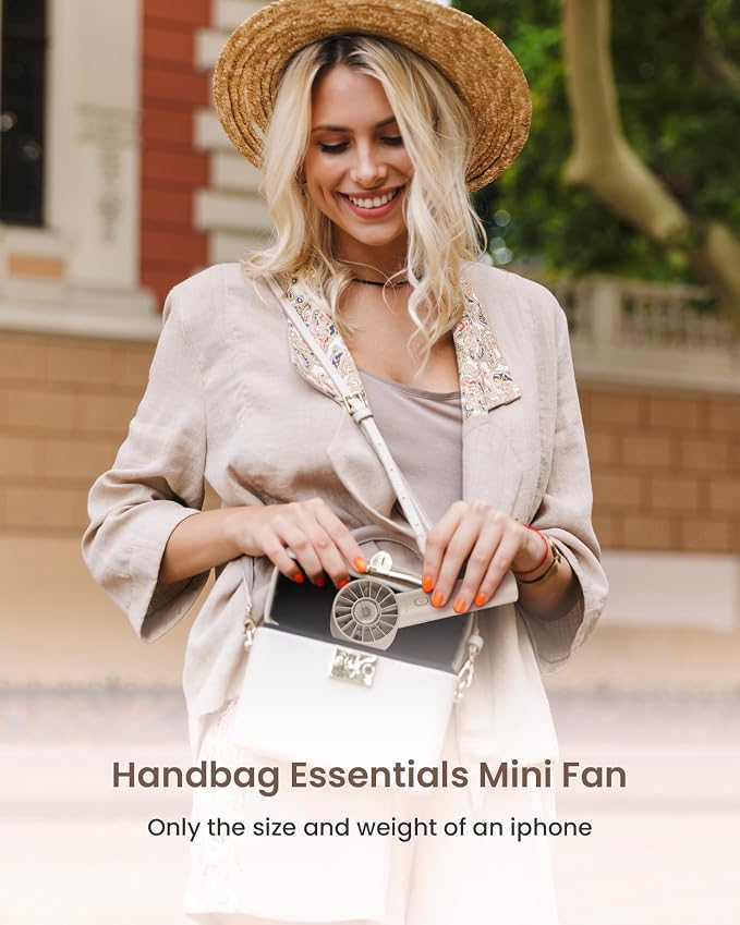 Portable Mini Handheld Turbo Fan, 4 Speed High Velocity Personal Cooling Device - Image 7