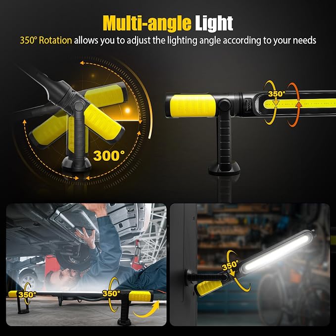 SYLSTAR Work Light for Mechanic, 2400LM LED, 4400mAh Rechargeable, Underhood - Image 6