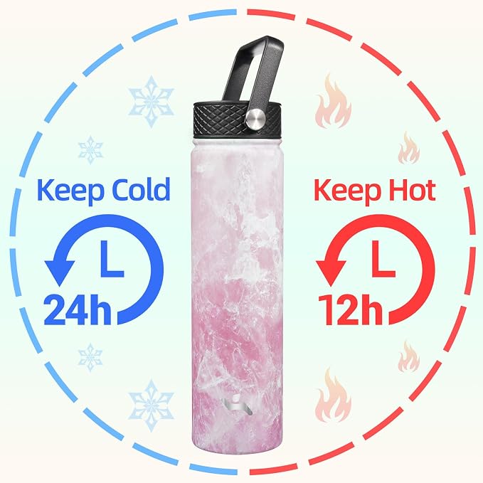 Konokyo Insulated Water Bottle 24oz Stainless Steel Sport Bottles - Image 2