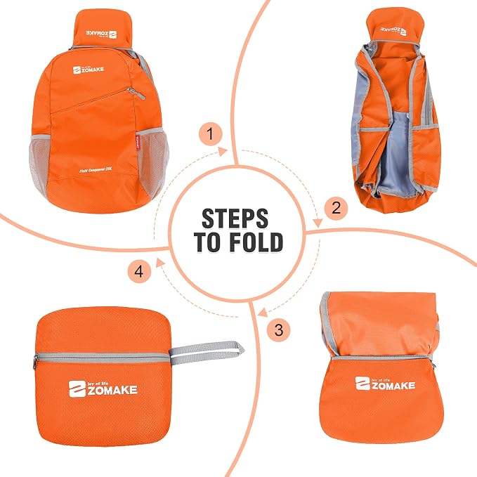 ZOMAKE Lightweight Packable Backpack, Foldable Backpacks Small Daypack - Image 6