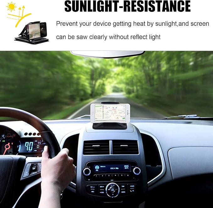 Car Phone Holder Mount for Dashboard, Universal Anti-Slip Dashboard Cell Phone - Image 3