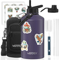 87oz Insulated Water Bottle, BPA Free&Leak Proof, 1.5 Gallon Stainless Steel by Watersy