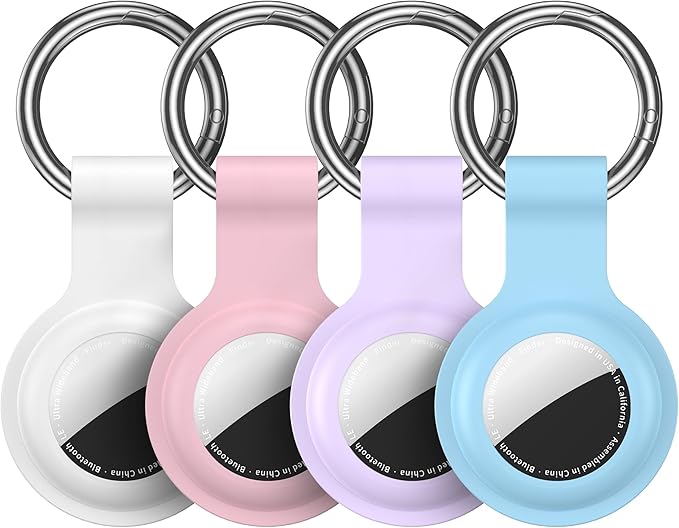 Compatible with AirTag Holder Case Keychain 4 Pack, - Image 9