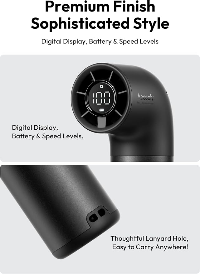 Aecooly Portable Handheld Fan, Powerful Turbo Mini Fan, 19000 RPM High Speed - Image 7
