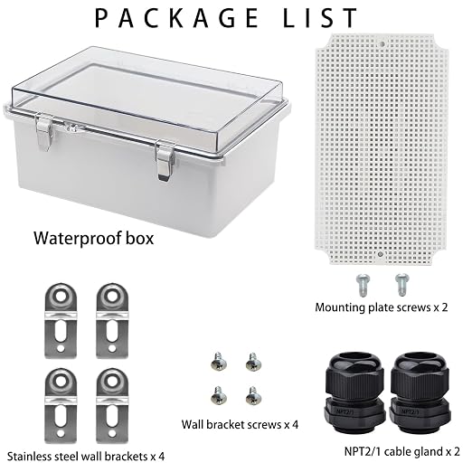 Waterproof Electrical Box with Mounting Plate, IP67 Junction Box Stainless - Image 4