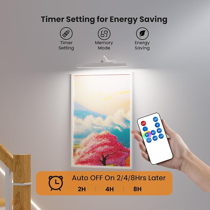 Rechargeable Picture Light for Wall Art White - Image 7