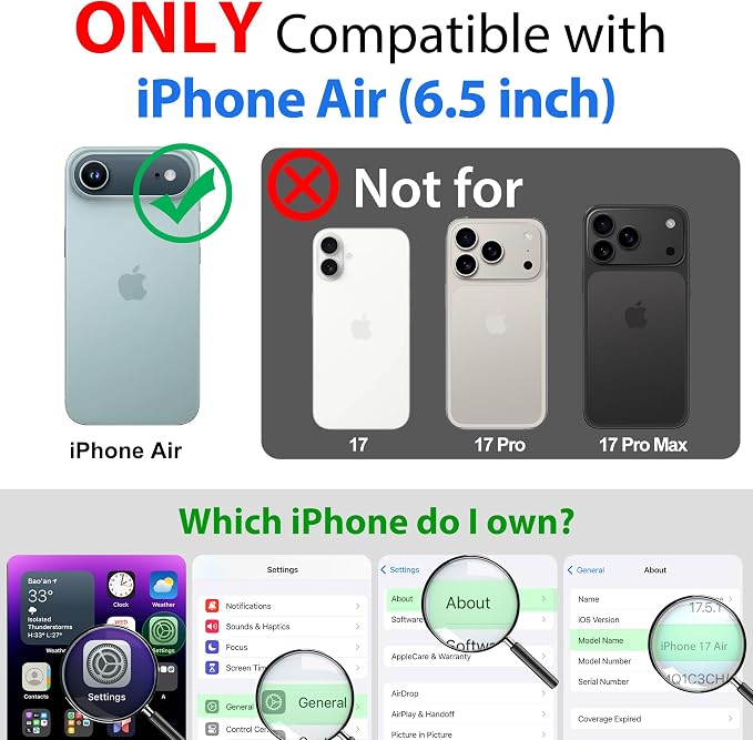 SPORTLINK for iPhone Air Case, IP68 Waterproof Military Protective Full Body - Image 2
