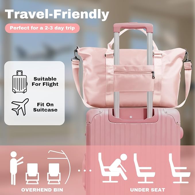 Weekender Duffel Bags for Women， Travel Totes Bag for Airplane Essentials - Image 2