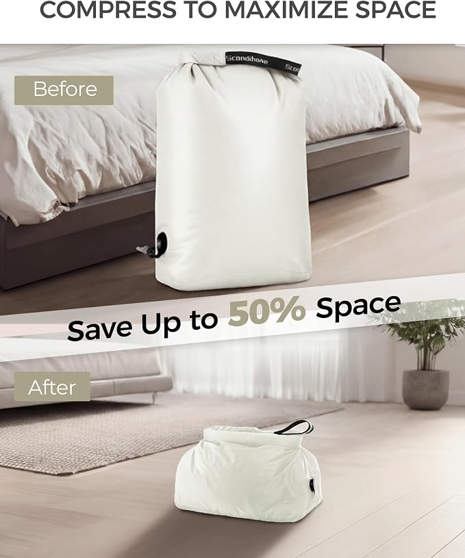 Travel Laundry Bag, Pump Free Vacuum Storage Bag Reusable Compression Dirty - Image 3