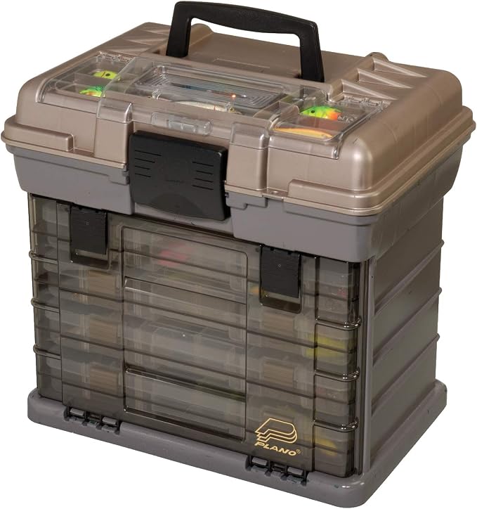 Plano Guide Series StowAway 4-By Rack System Tackle Box, Holds 4 3700 Utility by PLANO%C2%AEOutdoors