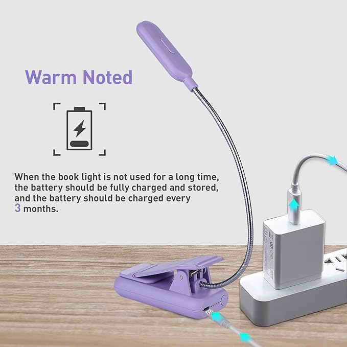 VAVOFO Rechargeable Book Light for Reading in Bed Kids, 7 LED Reading Light - Image 6