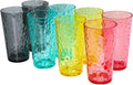 BPA-Free Plastic Tumblers 8 Pack | Reusable Dishwasher Safe | Stackable by AKMQYM