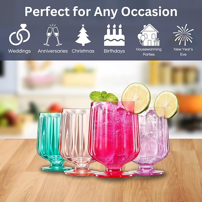 15oz Unbreakable Premium Drinking Glasses Set of 4 - Image 5