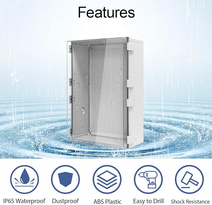 Electrical Box, IP65 Waterproof Dustproof ABS Plastic Enclosure, Outdoor and - Image 3