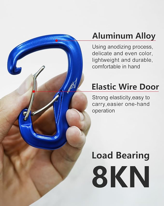 Heavy Duty Carabiner Clip Hook 8KN, - Image 2
