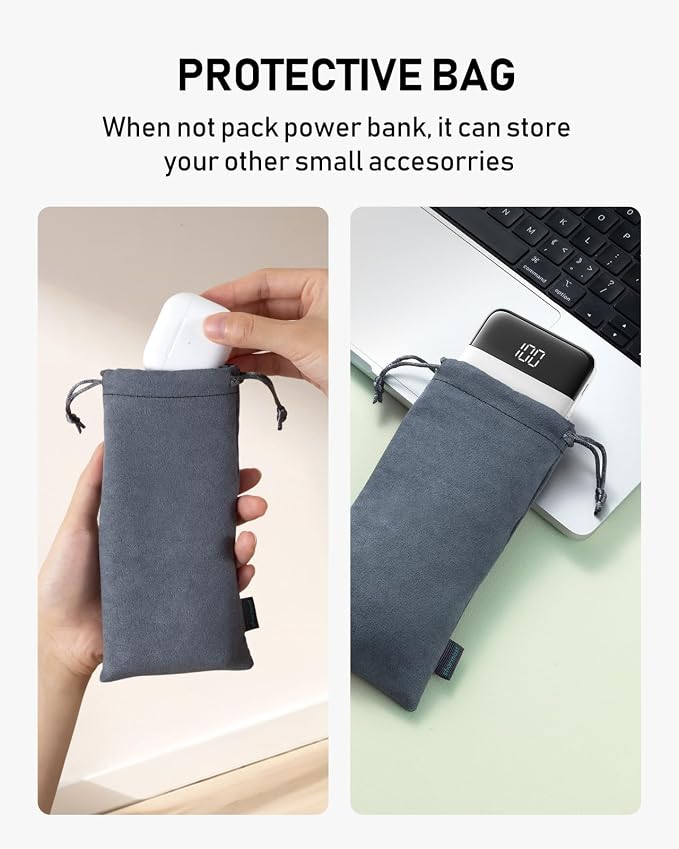 charmast Portable Charger with Built in Cables, 10000mAh Slim Power Bank - Image 8