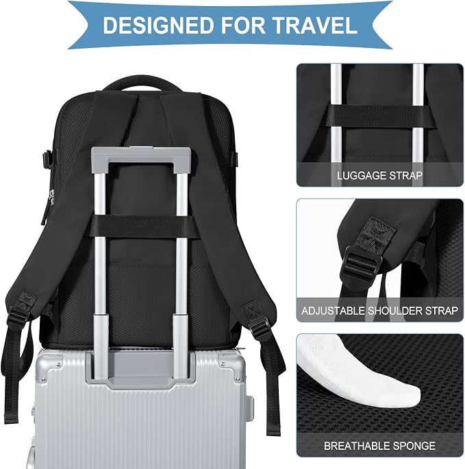 coowoz Travel Backpack For Women Men, Carry On Backpack, Hiking Backpack - Image 6