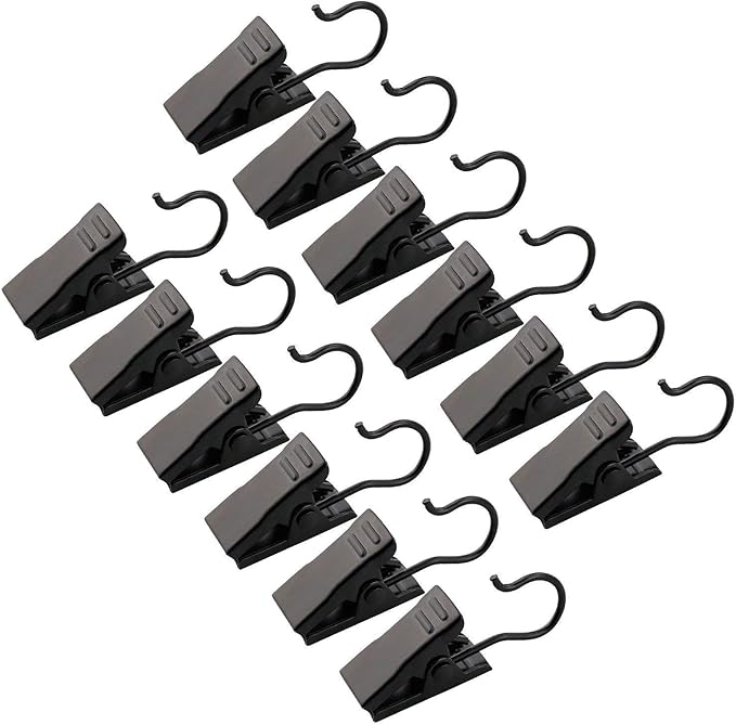 JANYUN 120 Pack Clip Hook Set Stainless Curtain Clips by JANYUN