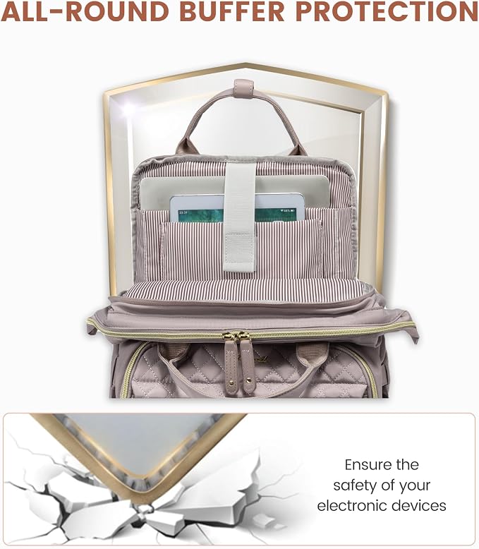LOVEVOOK Laptop Backpack for Women, 15.6'' Waterproof Nurse Bag Teacher Work - Image 6