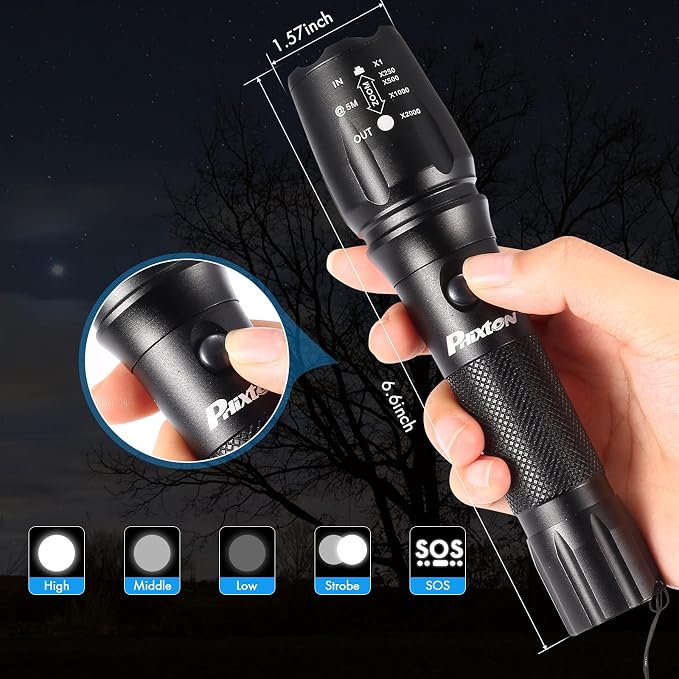 PHIXTON Rechargeable Flashlights High Lumens, USB C Chargeable LED Flashlight - Image 5