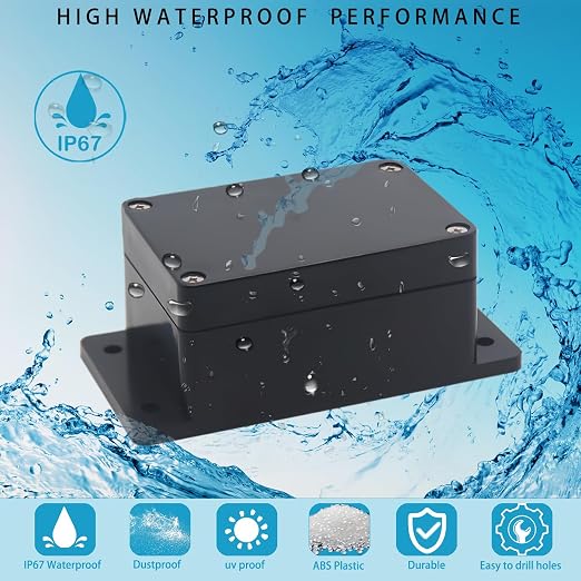 Watertight Junction Box, IP67 Waterproof Project Box Durable ABS Plastic - Image 7