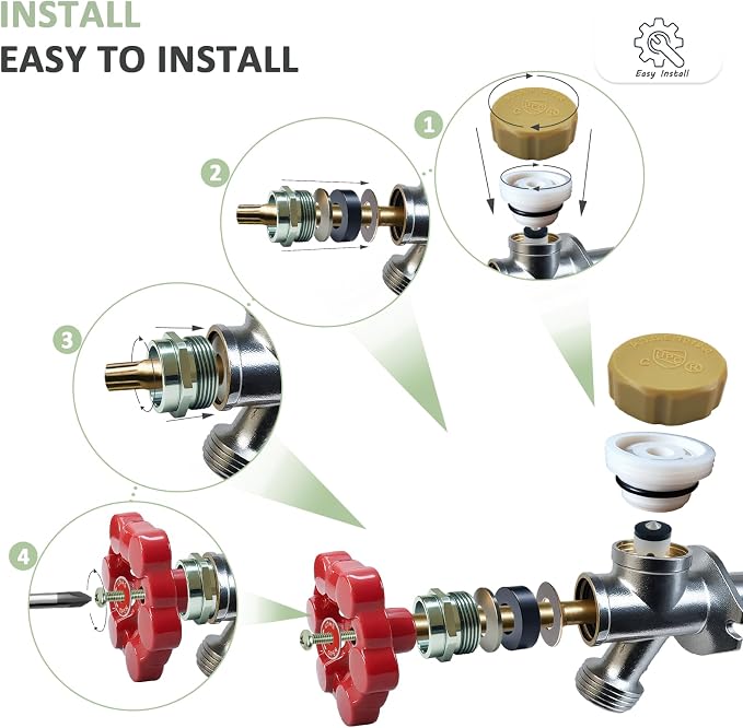 Outdoor Faucet Repair Kit, ASSE 1019-A Vacuum Breaker Outside Faucet Repair Kit - Image 2