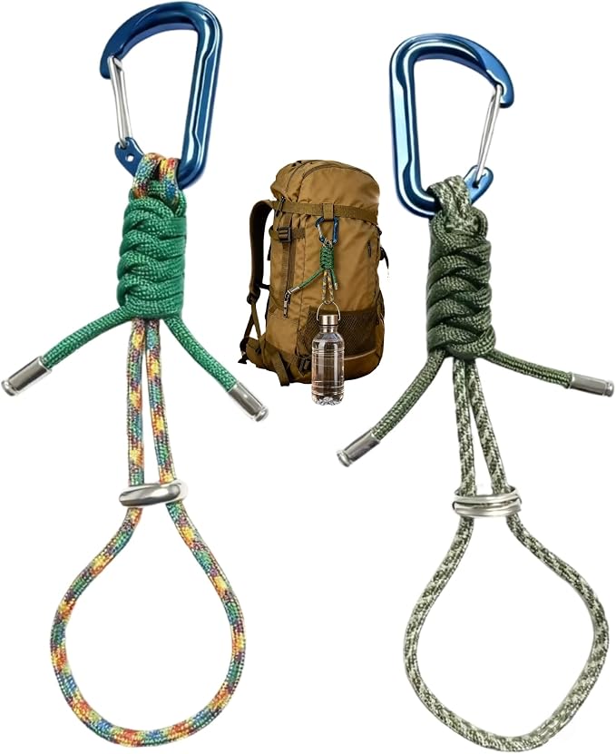 2-Pack Paracord Lanyard with Aluminum Carabiner Clip -Heavy-Duty Survival by FamilyQualityJOYLife