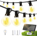 Solar Lights Outdoor Waterproof: G40 10M 33FT Shatterproof Bulbs Patio Lights by Unknown