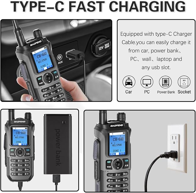 BAOFENG GMRS Handheld Radio Ham Radio Long Range GM21 Rechargeable Walkie - Image 5