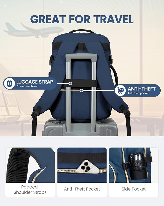 LOVEVOOK Travel Backpack for Women & Men 50L, Airline Approved Carry On - Image 6
