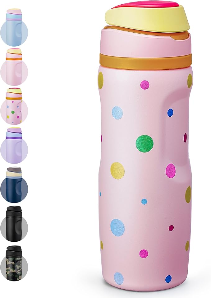 Fijinhom 24 oz Insulated Water Bottle, Stainless Steel Sports Water Bottle by Fijinhom