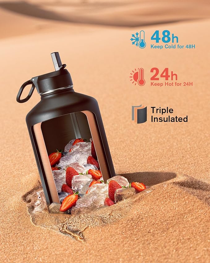 Coolflask 128 oz Gallon Water Bottle Insulated - Image 2