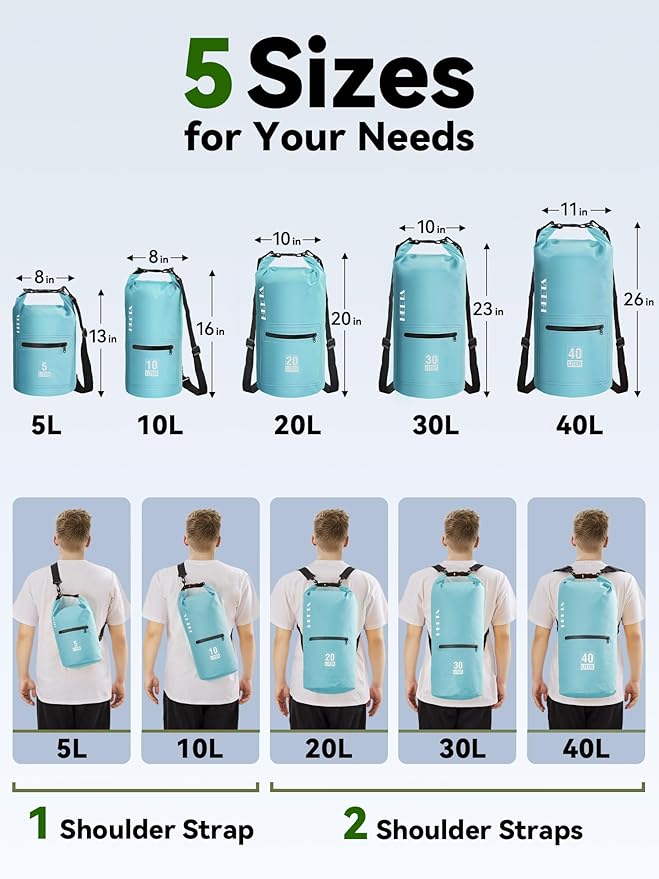 HEETA Waterproof Dry Bag with Front Zippered Pocket - Image 2