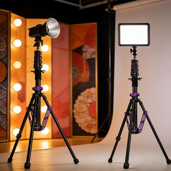FreeSea Photography Aluminum Light Stand 83in/210cm, Travel Tripod - Image 2