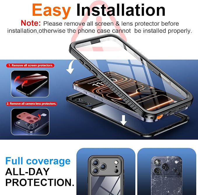 SPIDERCASE for iPhone 17 Pro Max Case Waterproof, Built-in Lens & Screen - Image 6