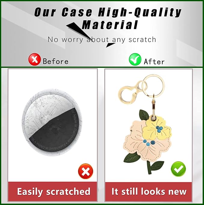 BORKUANA Leather Keychain Holder Case Compatible - Image 3