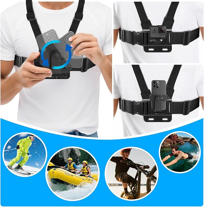 Chest Harness Head Strap Cell Phone Clip Kit - Image 6