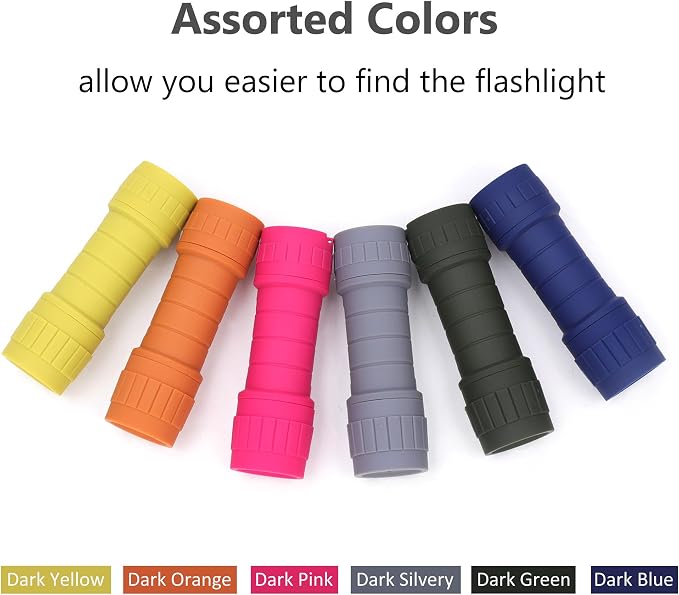 6-Pack Small Flashlights Set, Super Bright 100 Lumen LED Flashlight Pack - Image 2