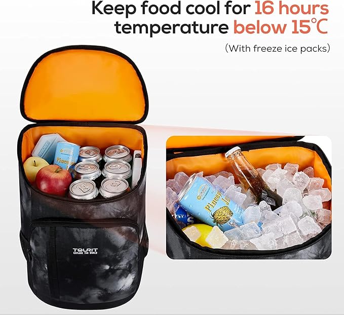 TOURIT Cooler Backpack Lightweight Insulated Backpack Cooler Leak-Proof - Image 4
