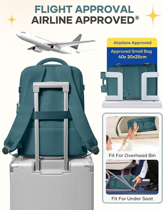 coofay Travel Backpack For Women Men Airline Approved Carry On Backpack Flight - Image 8