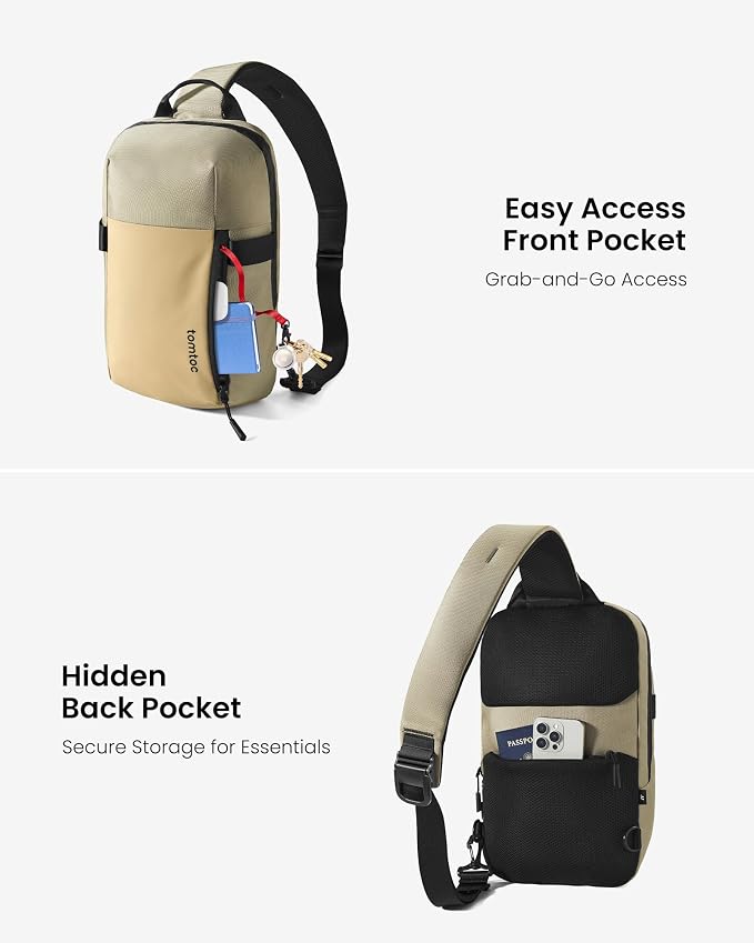 tomtoc 7L Sling Backpack Crossbody Bag - Image 4