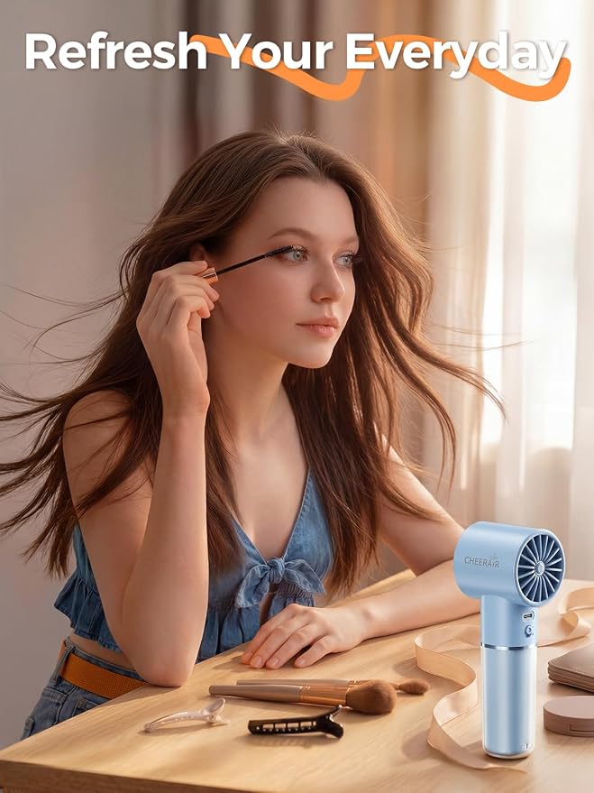 Handheld Portable Fan, 6-Speed Powerful Mini Personal Fan, Rechargeable 5000mAh - Image 6
